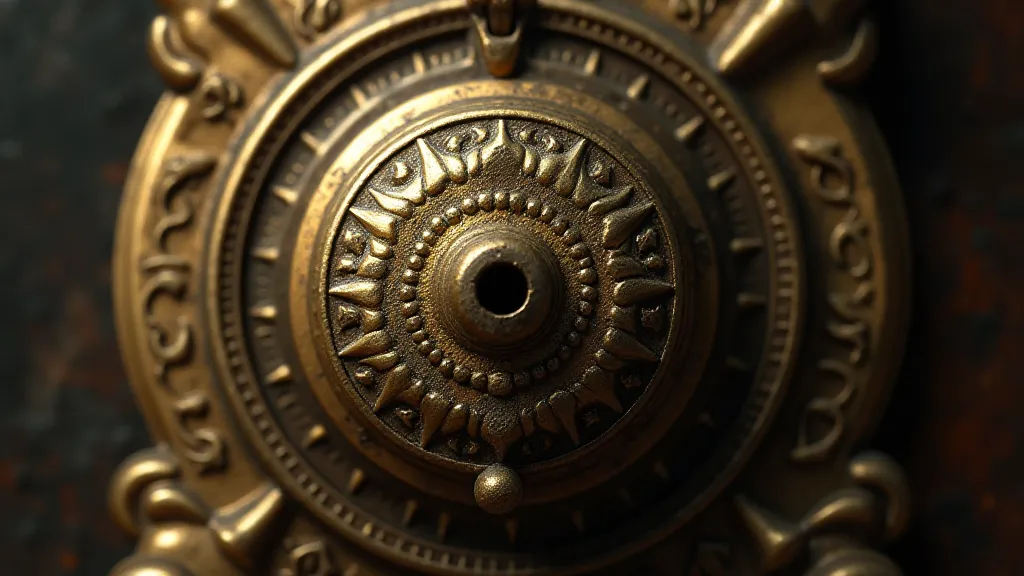 Antique brass clock weight