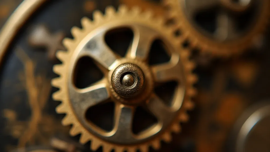 Brass gear from an antique clock