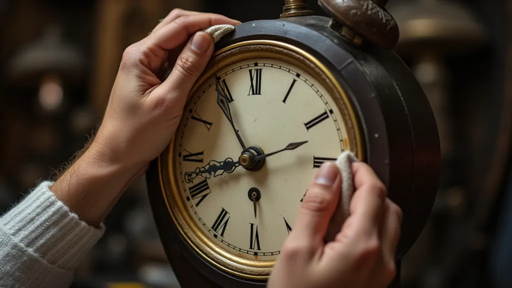 Craftsman restoring a clock