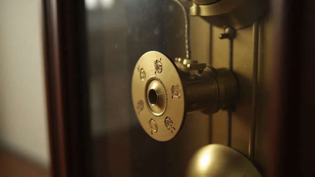 Pendulum swinging in an antique clock