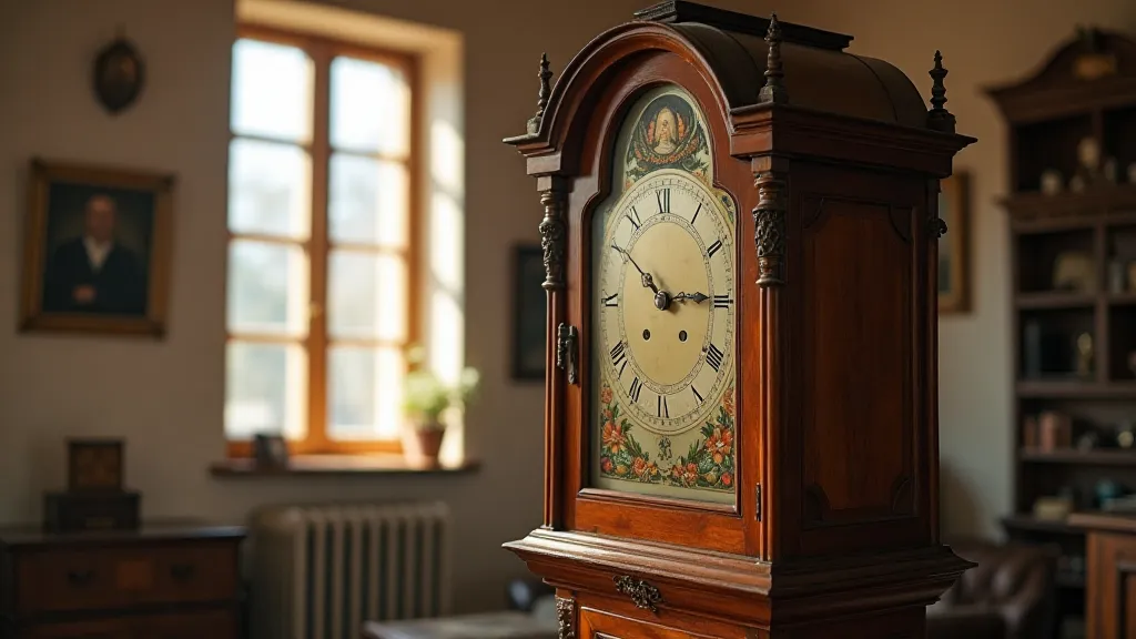 Restored antique grandfather clock