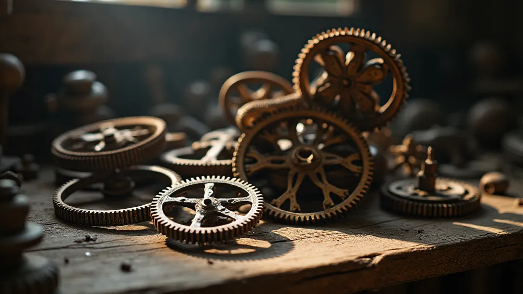 Rusted clock gears