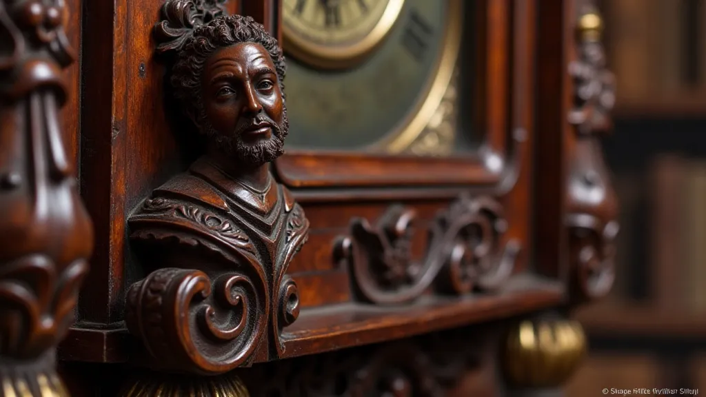 Ornate Victorian grandfather clock case
